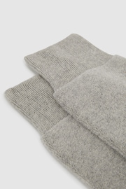 Reiss Grey Melange Alers Cotton Blend Terry Towelling Socks - Image 2 of 3