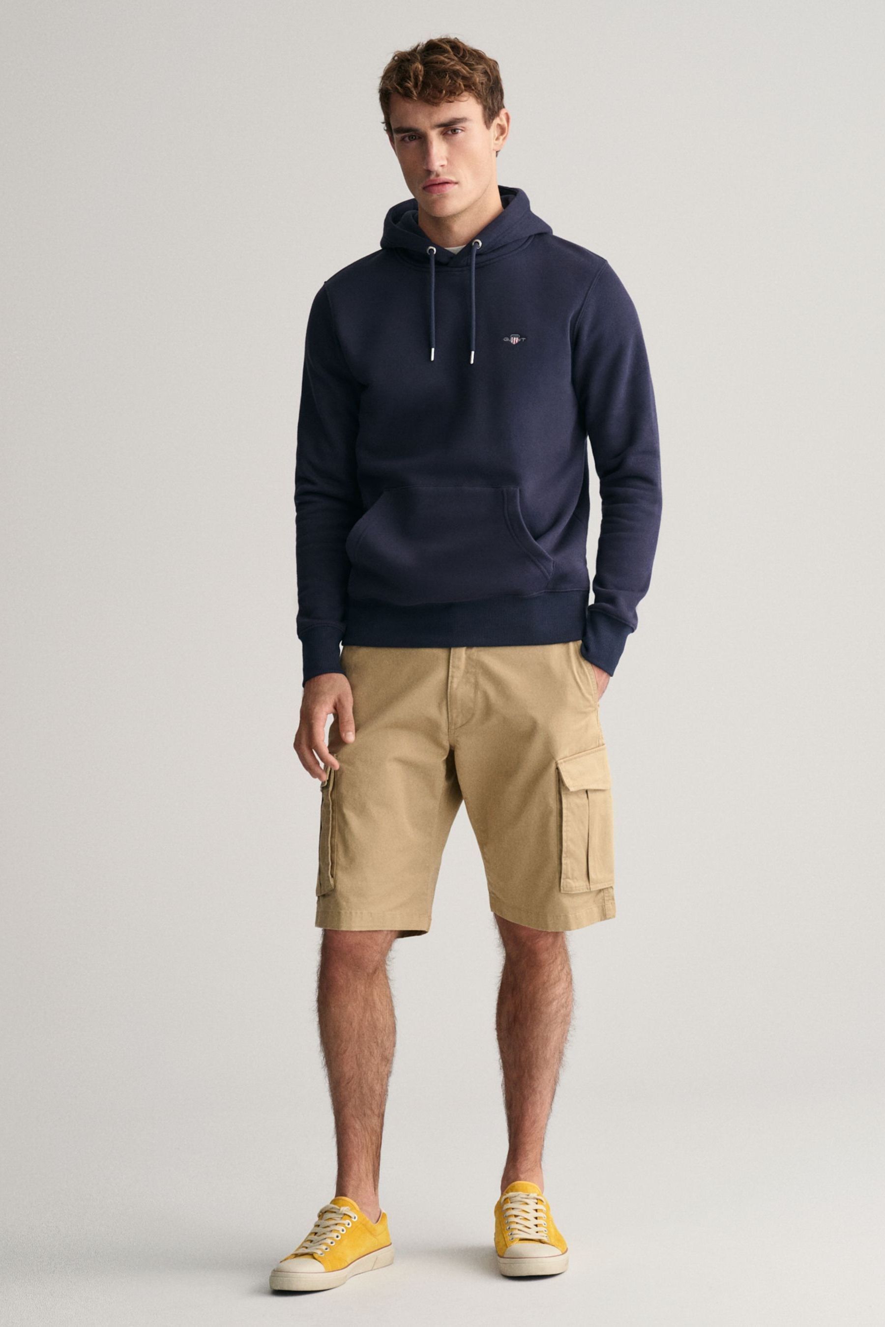 Buy GANT Khaki Green Relaxed Twill Cargo Shorts from Next Luxembourg