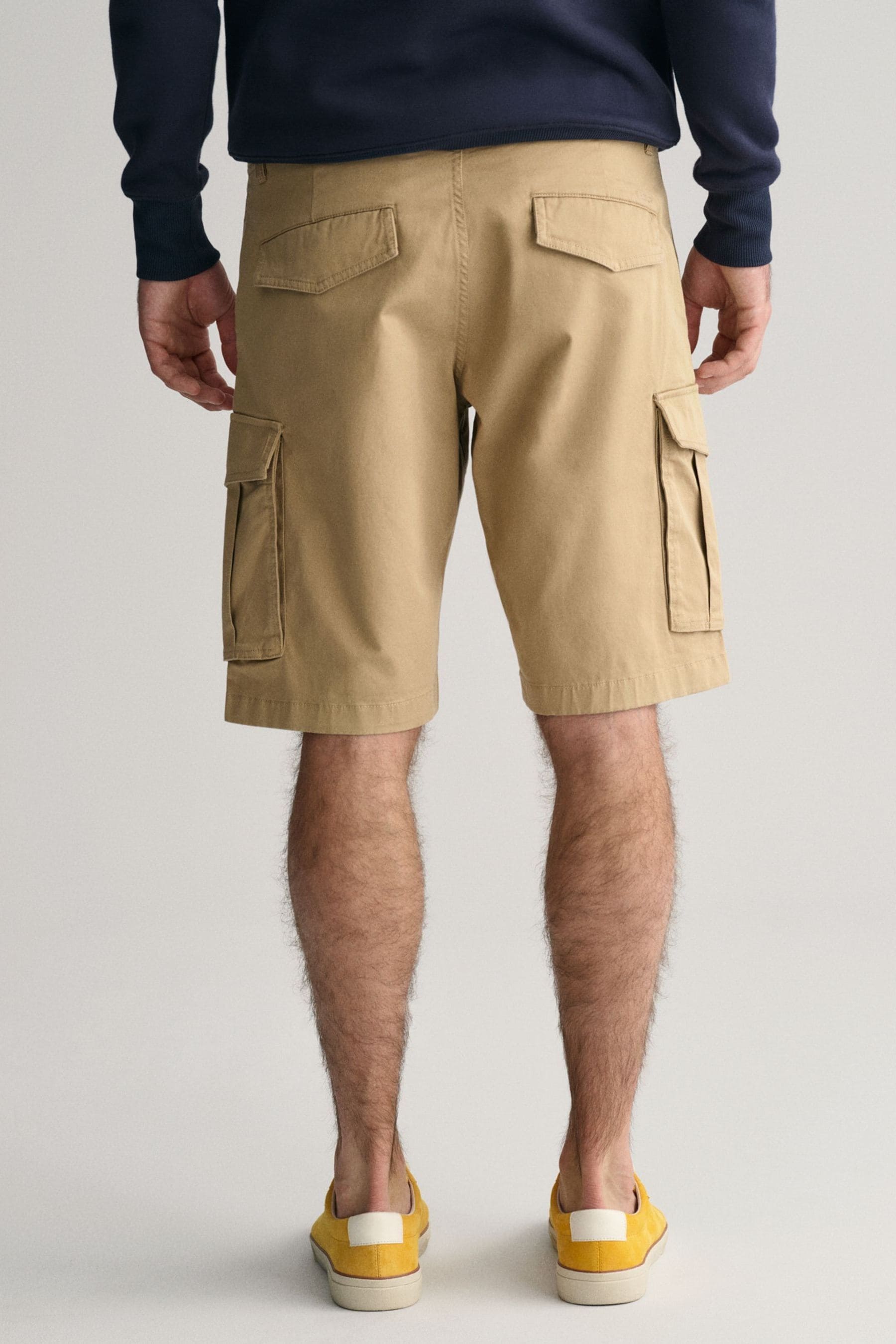 Buy GANT Khaki Green Relaxed Twill Cargo Shorts from Next Luxembourg