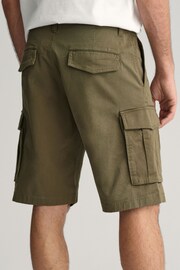 GANT Green Relaxed Twill Cargo Shorts - Image 2 of 9