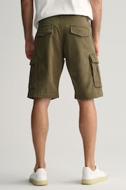 GANT Green Relaxed Twill Cargo Shorts - Image 3 of 9
