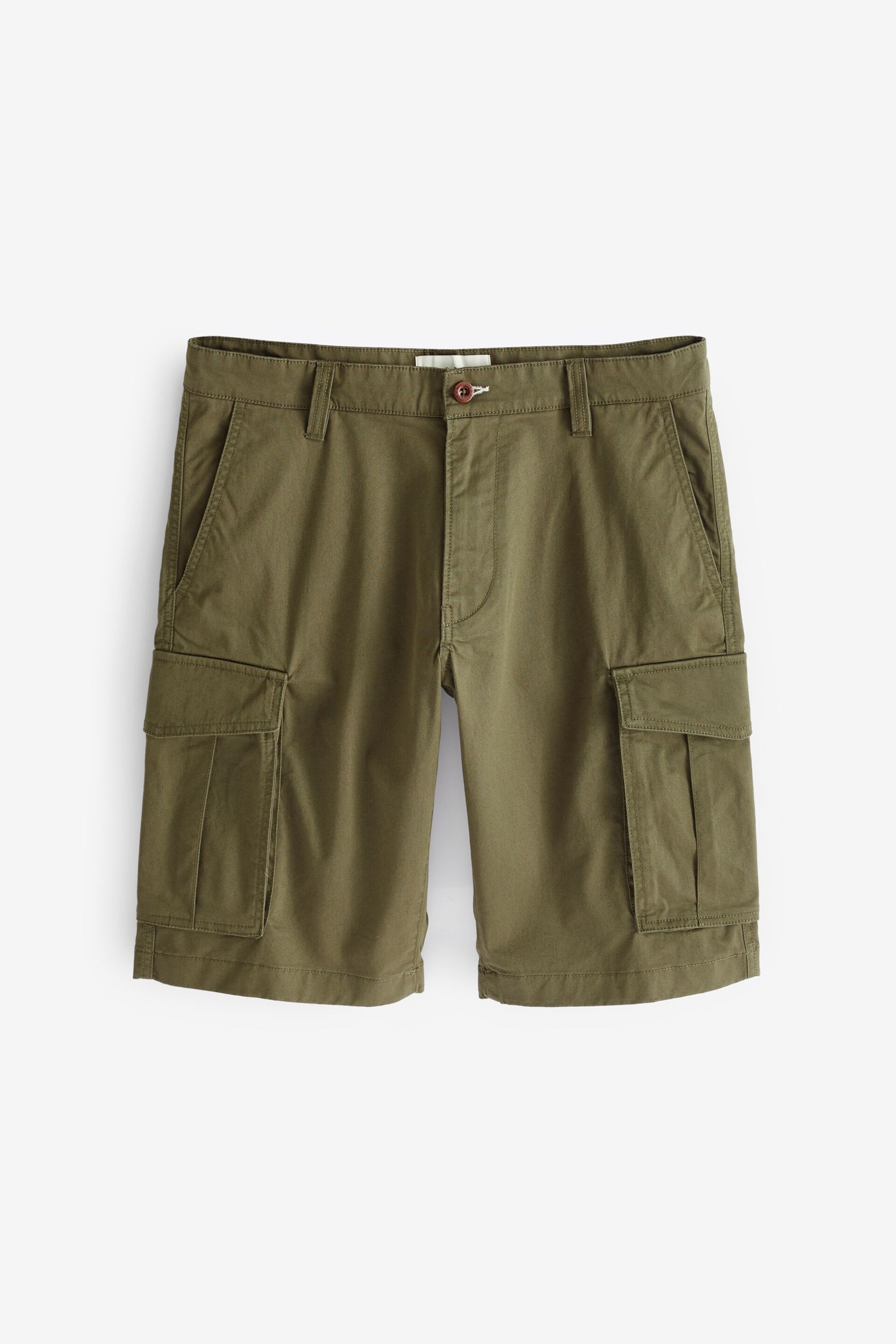 GANT Green Relaxed Twill Cargo Shorts - Image 8 of 9