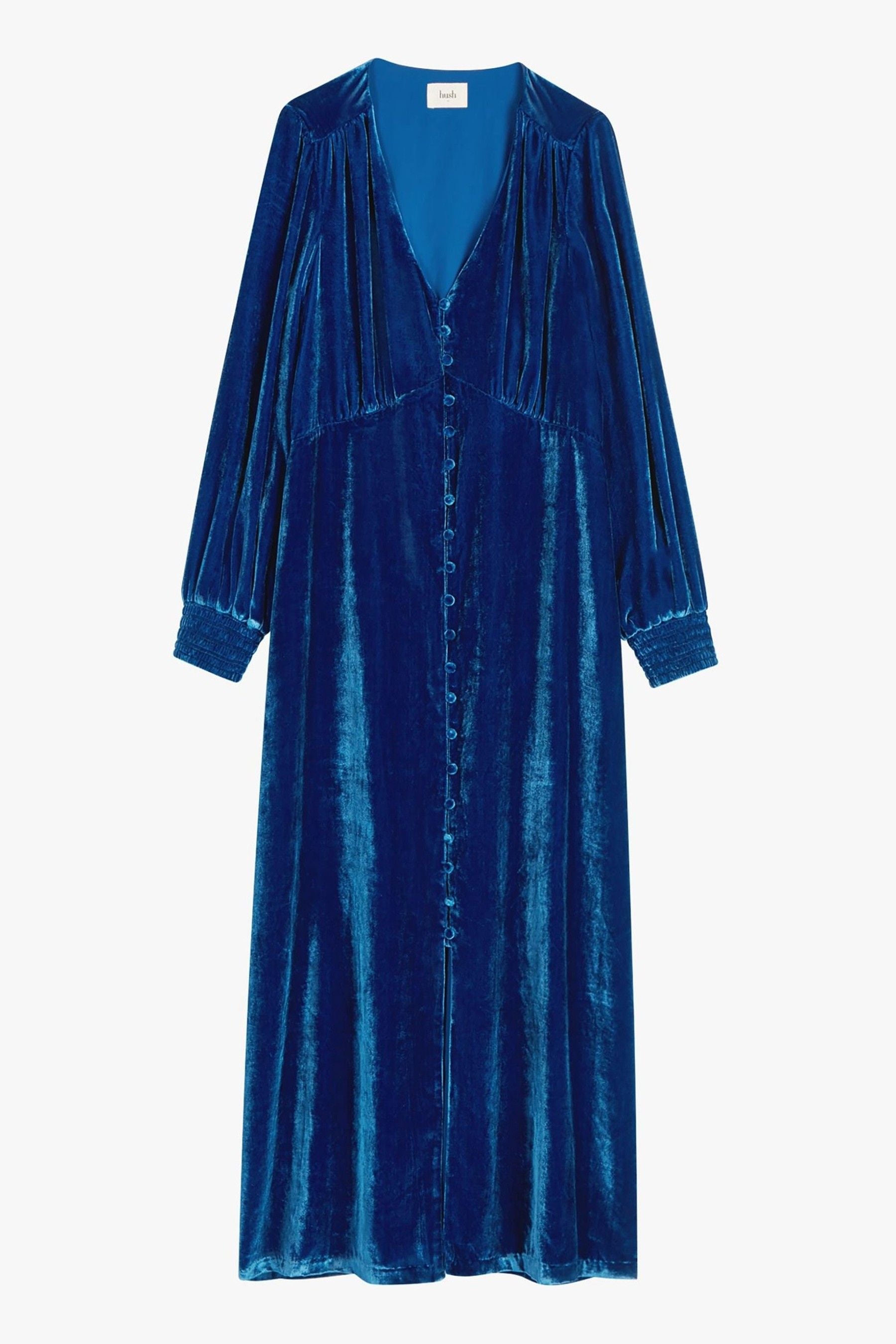 Ghost blue velvet dress discount