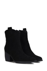 Linzi Black Jessie Suede Western Ankle Boots - Image 3 of 4