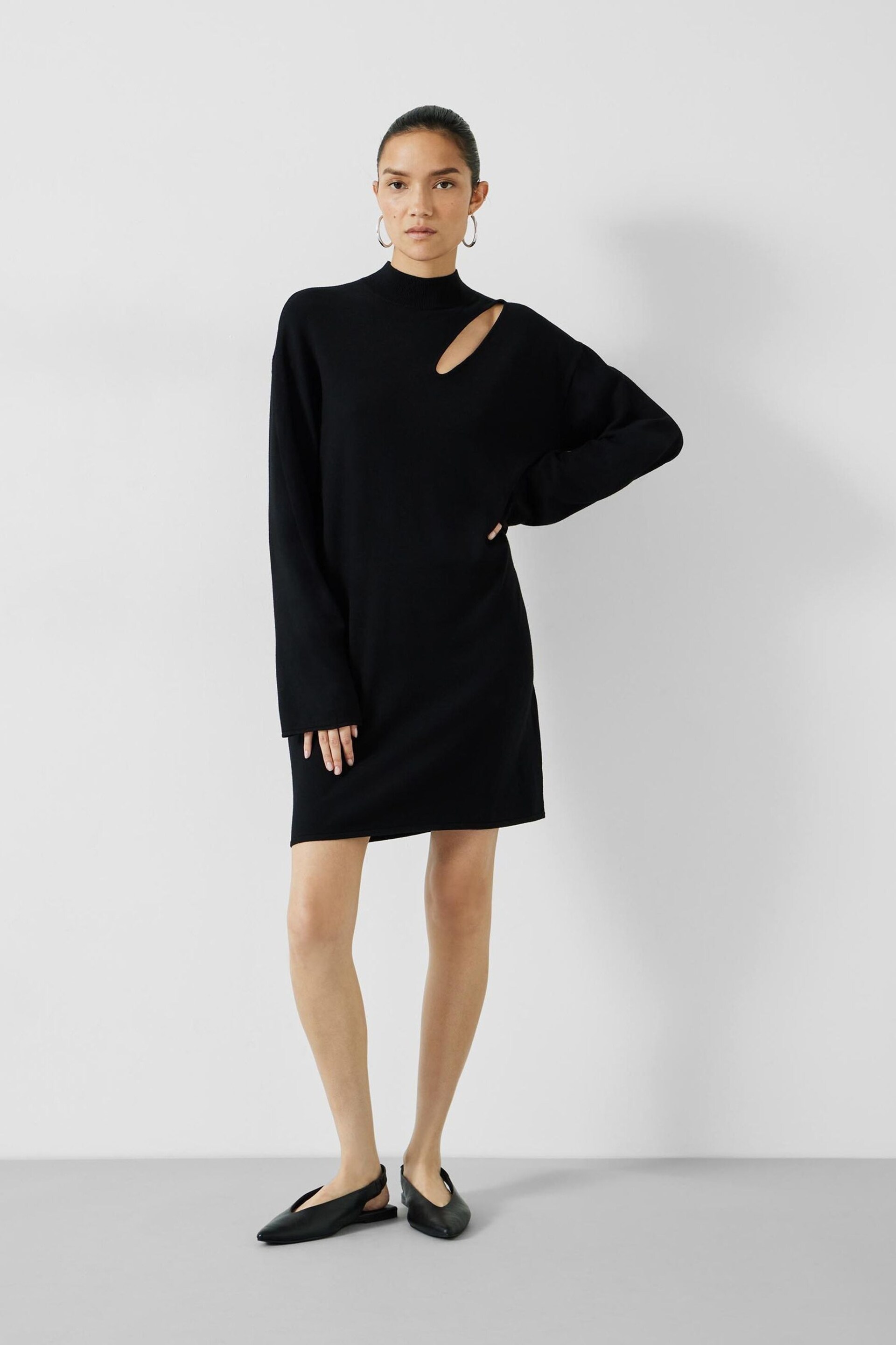 Hush Black Colby Cut Out Knitted Dress - Image 1 of 5
