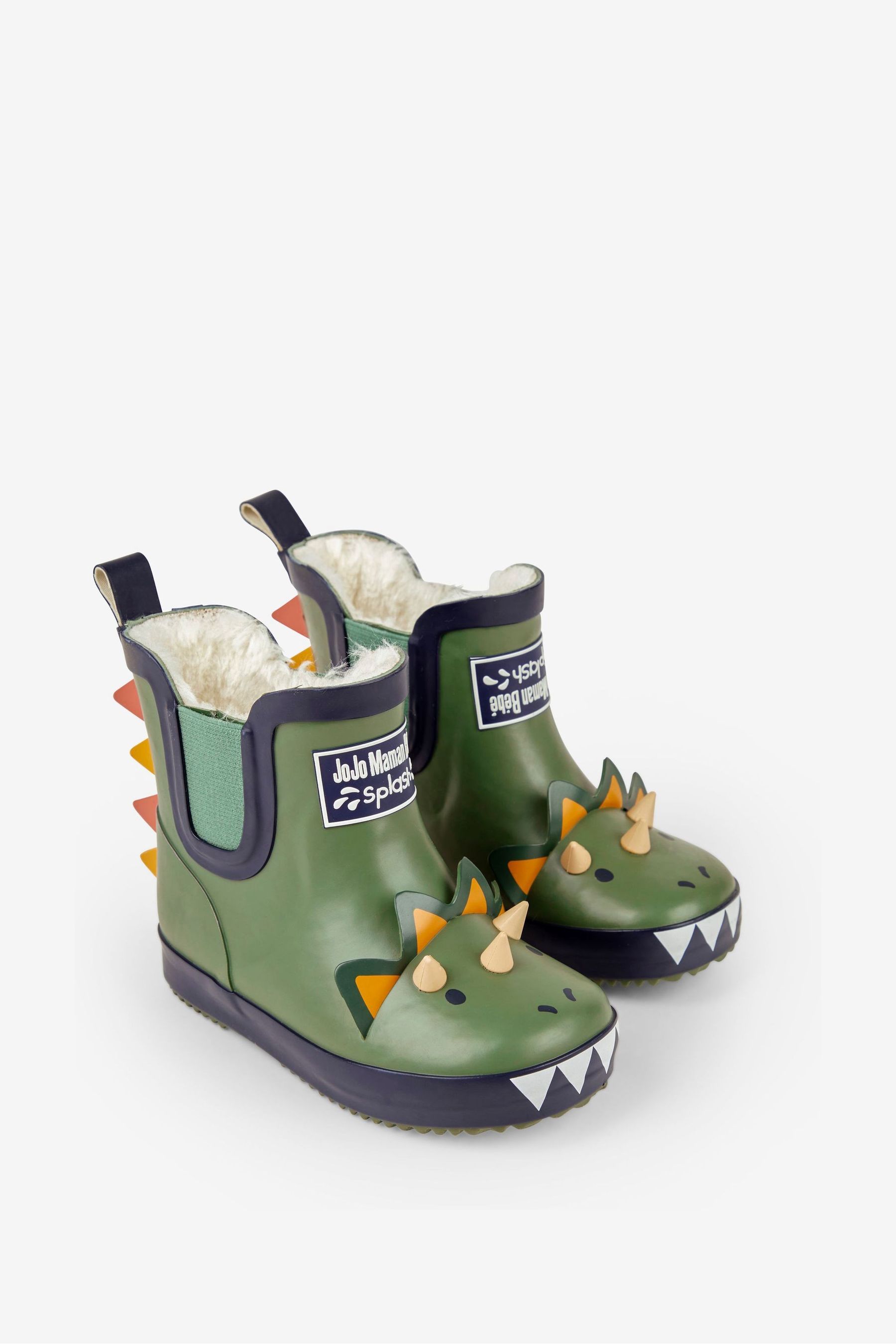 Buy JoJo Maman Bebe Khaki Cosy Lined Dino Ankle Wellies from the Next UK online shop