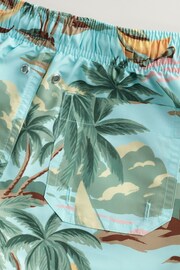 GANT Green Boys Hawaiian Print Swim Shorts - Image 5 of 5