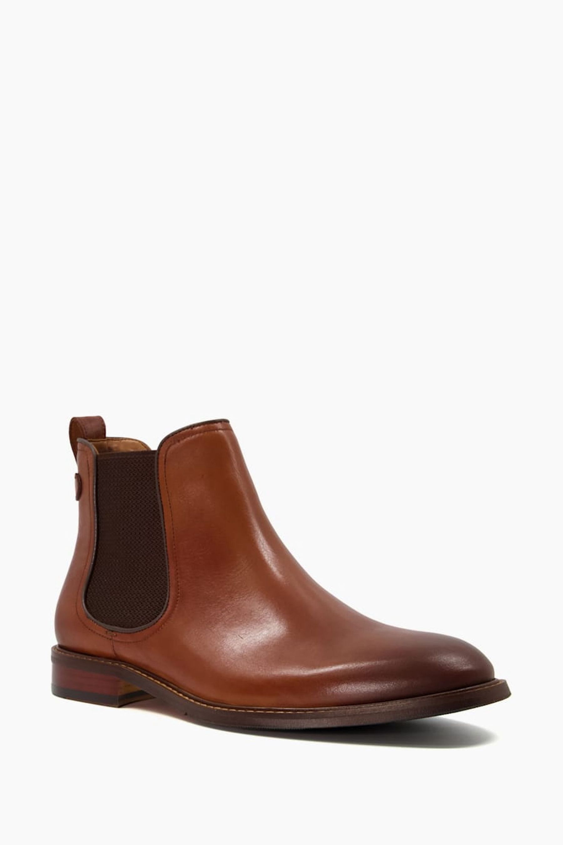 Buy Dune London Tan Brown Leather Character Chelsea Boots from Next Luxembourg