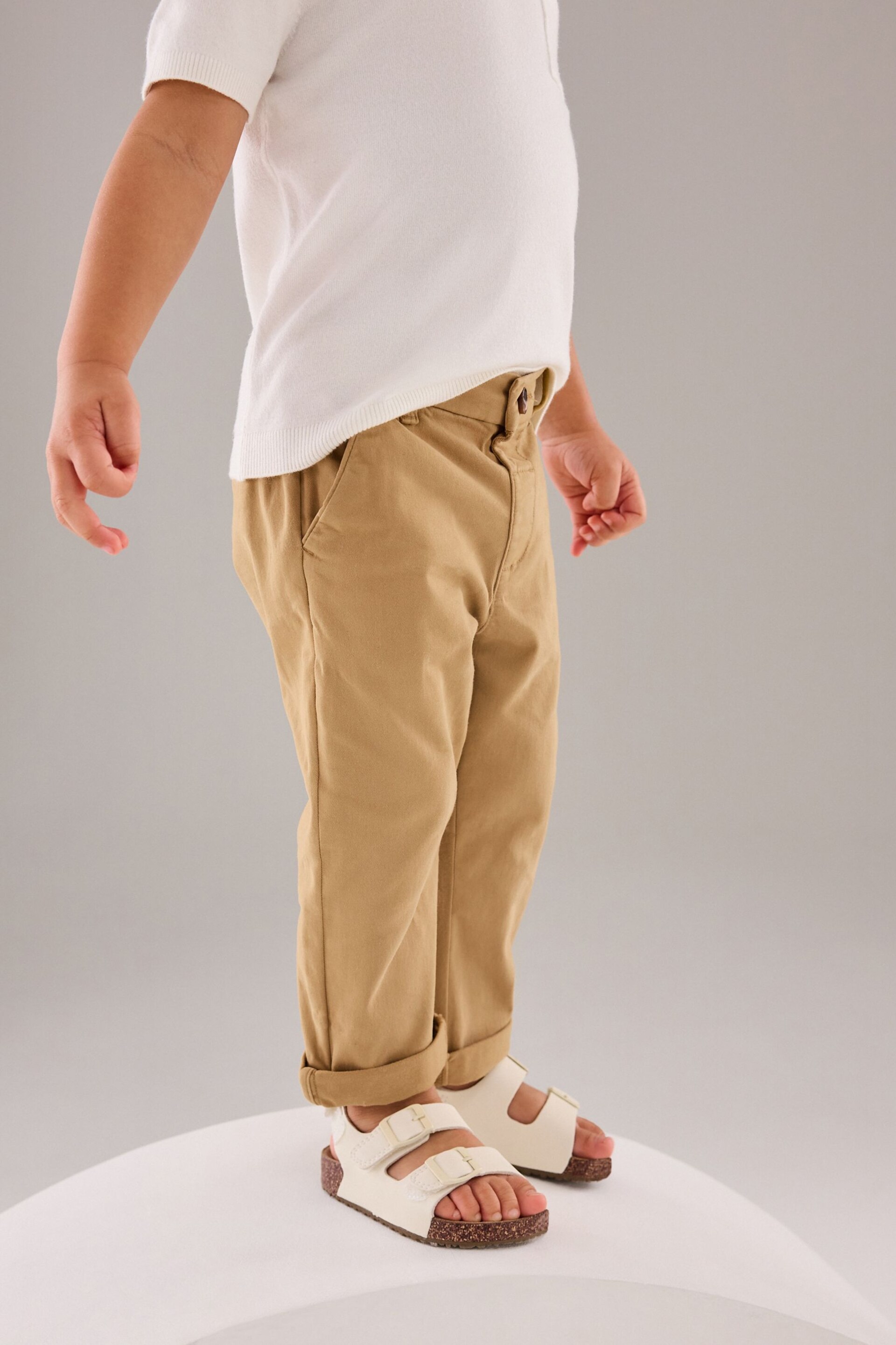 Ochre Yellow Stretch Chinos Trousers (3mths-7yrs) - Image 4 of 8