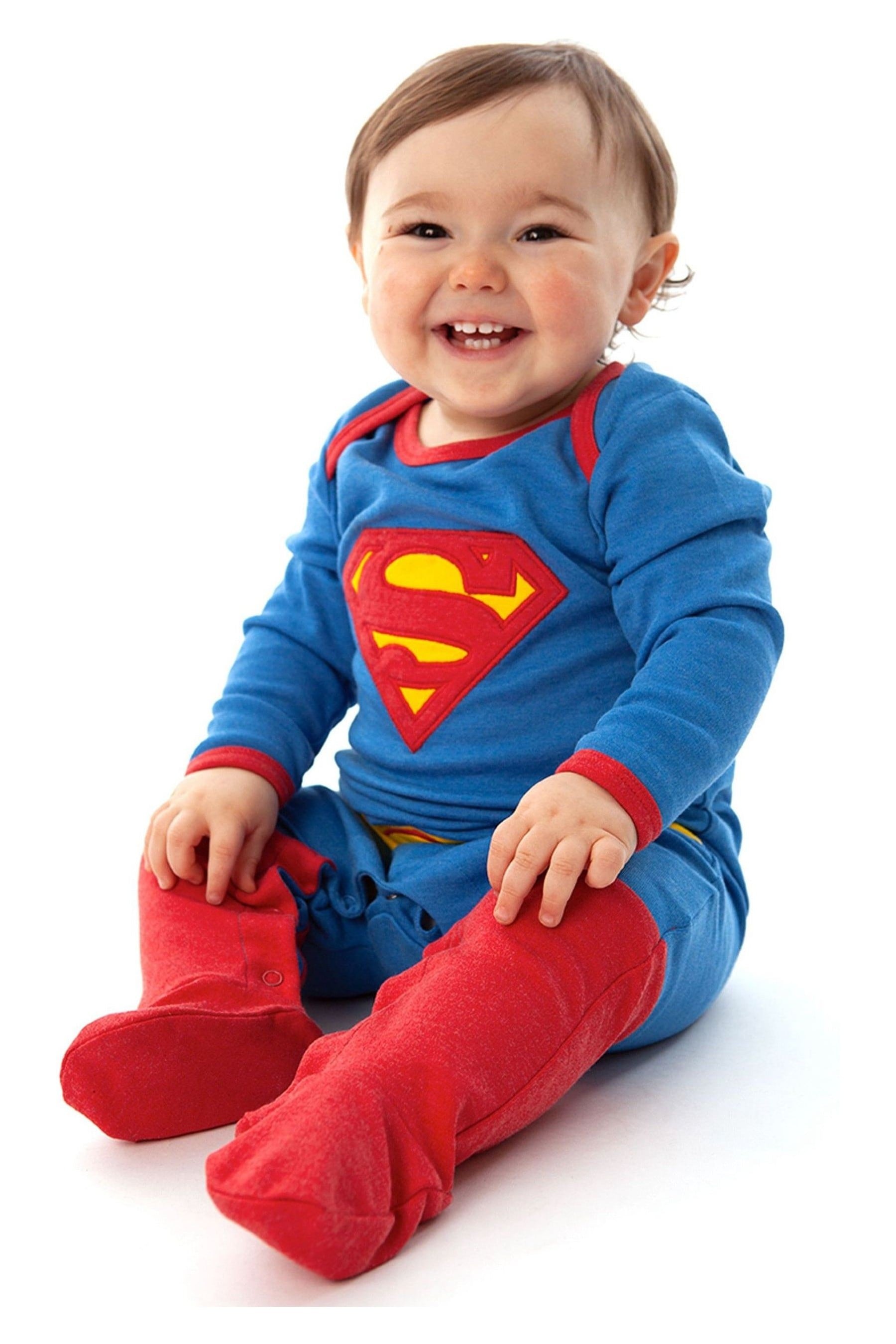 Buy Fabric Flavours Blue Superman All In One Babygrow from the