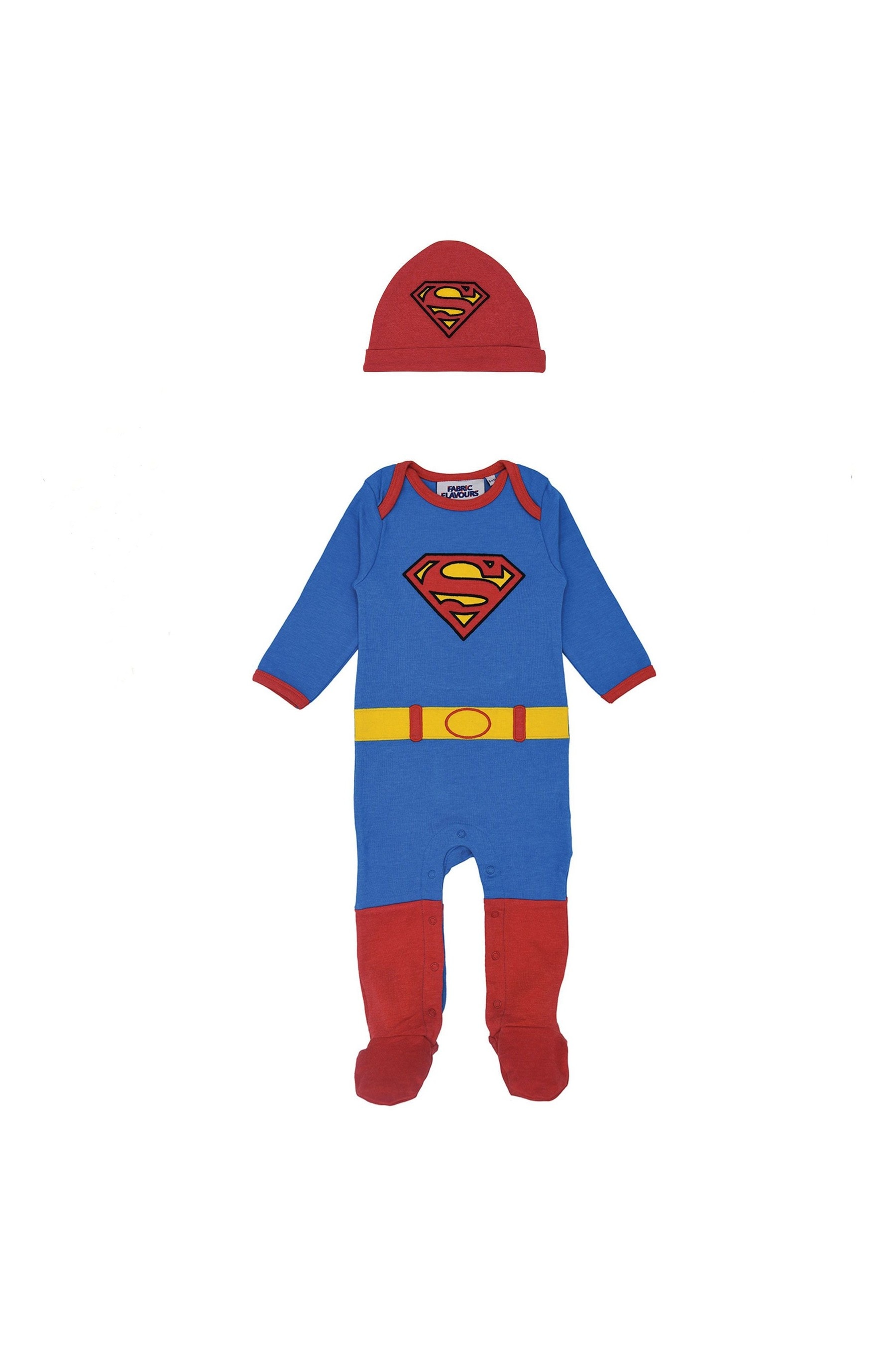 Buy Fabric Flavours Blue Superman All In One Babygrow from the