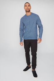 Threadbare Blue Crew Neck Knitted Jumper - Image 2 of 4