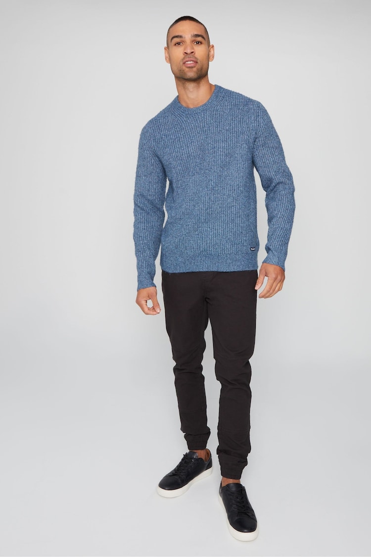 Threadbare Blue Crew Neck Knitted Jumper - Image 2 of 4