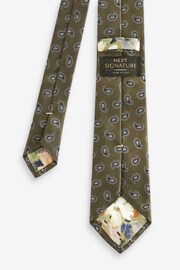 Khaki Green Paisley Signature Made In Italy Design Tie - Image 2 of 3