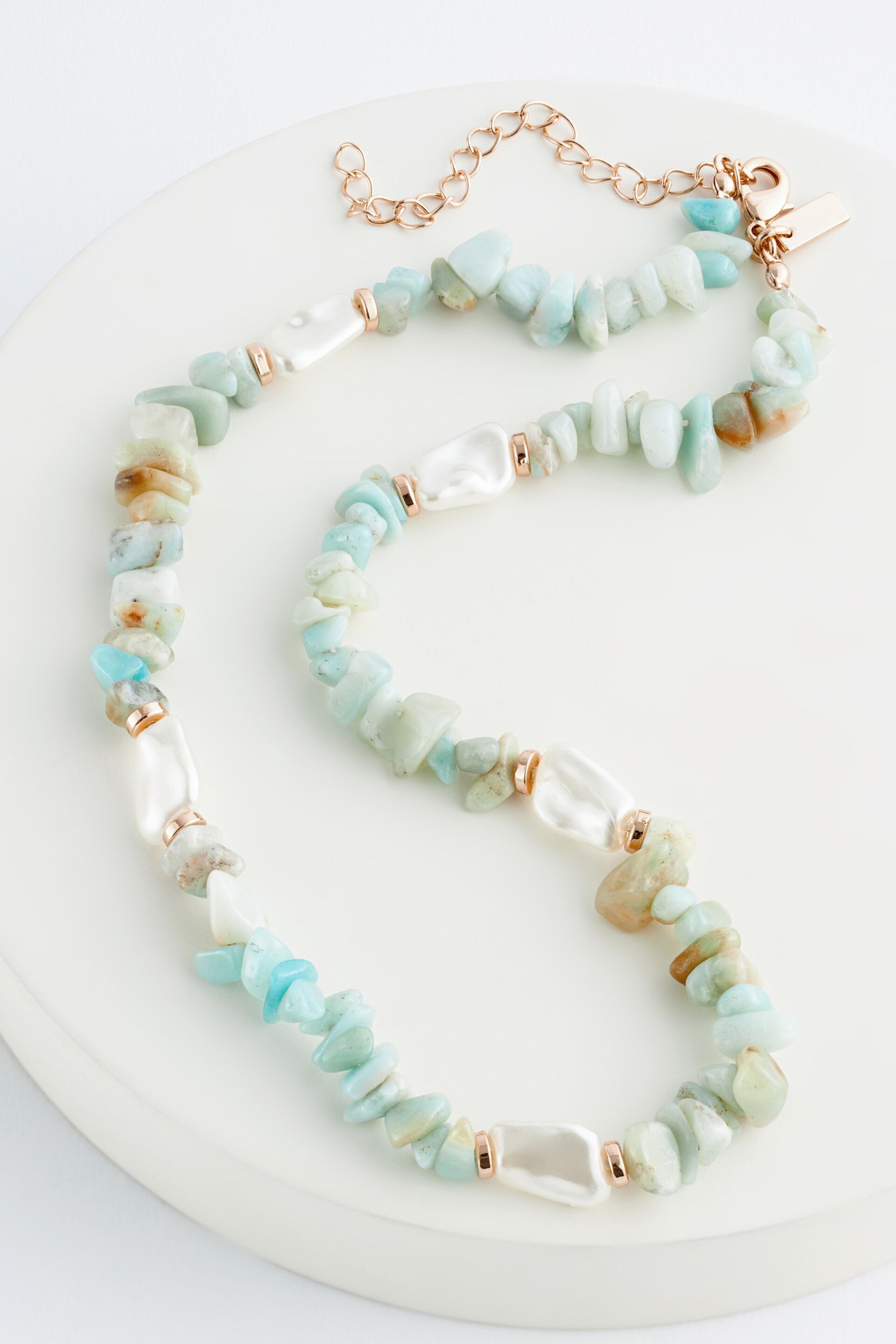 Turquoise Blue Stone Necklace - Image 1 of 2