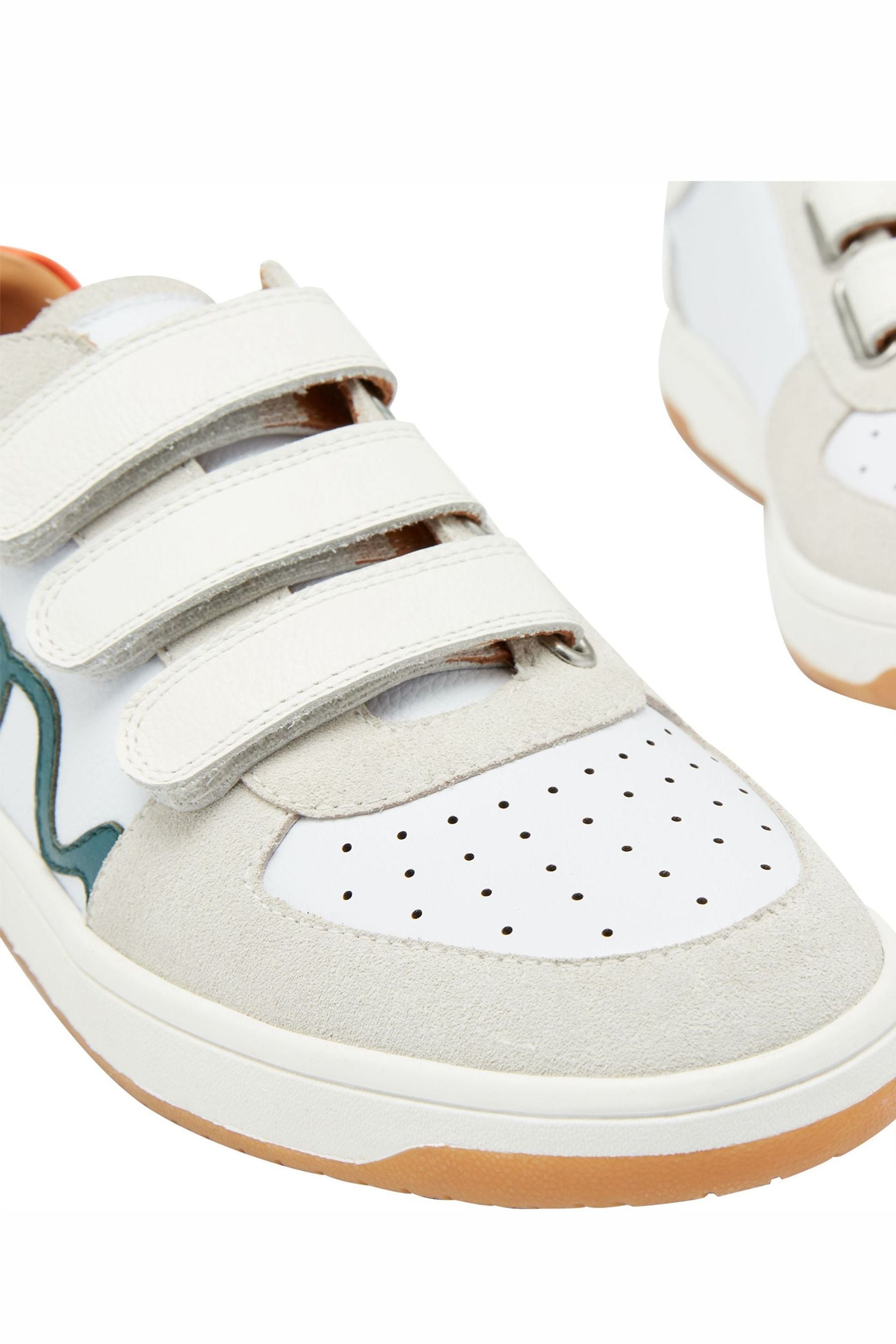 Buy Joules Womens Trudy Leather Velcro Strap Cupsole White Trainers from Next Ireland