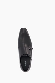 Dune London Black Situation Plain Toe Double Monk Shoes - Image 5 of 5