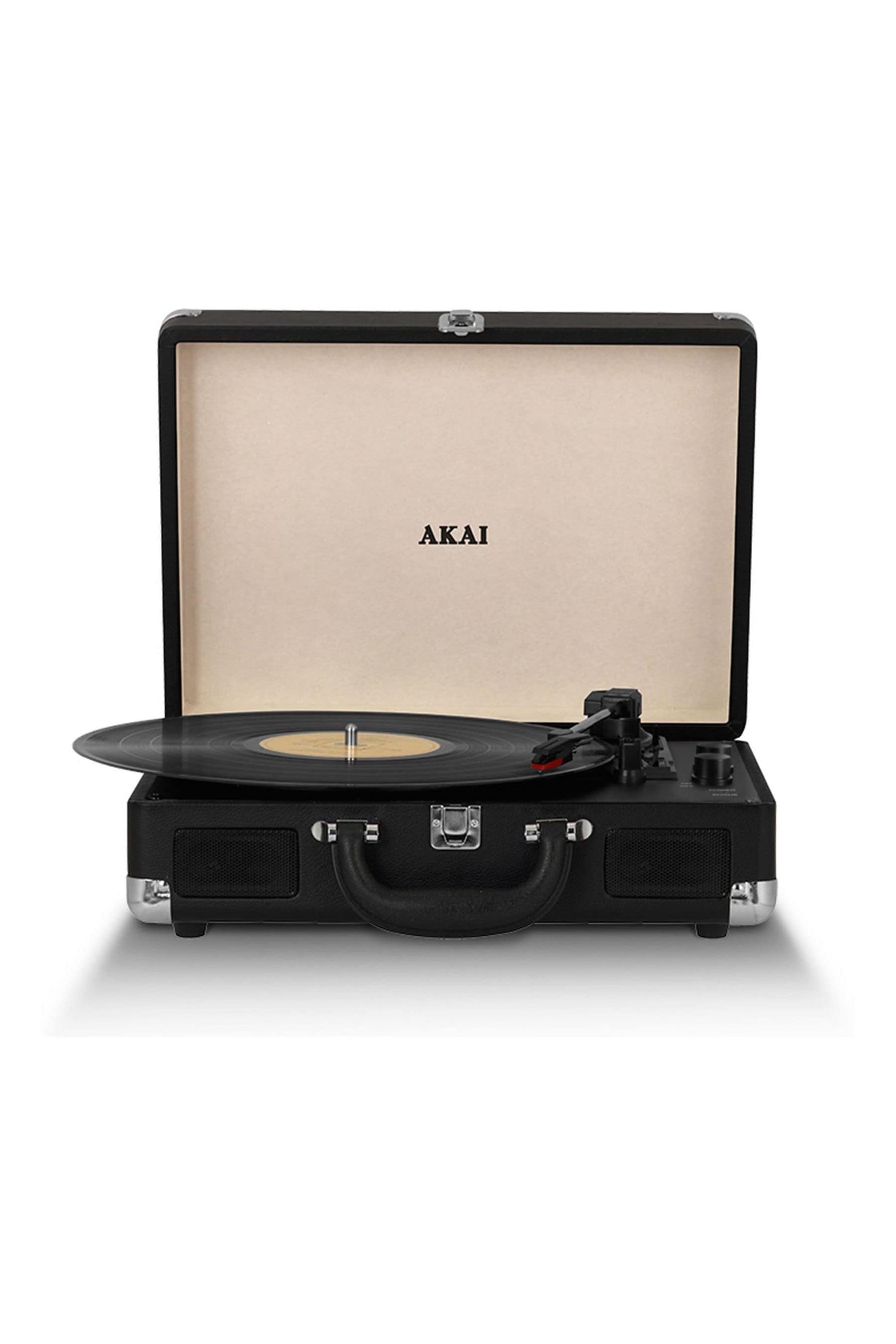 Akai rechargeable shop portable briefcase turntable