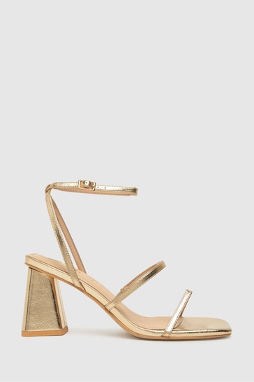 Buy Schuh Gold Samantha Block Heels from the Next UK online shop