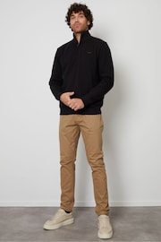 Threadbare Black 1/4 Zip Neck Sweatshirt - Image 3 of 4