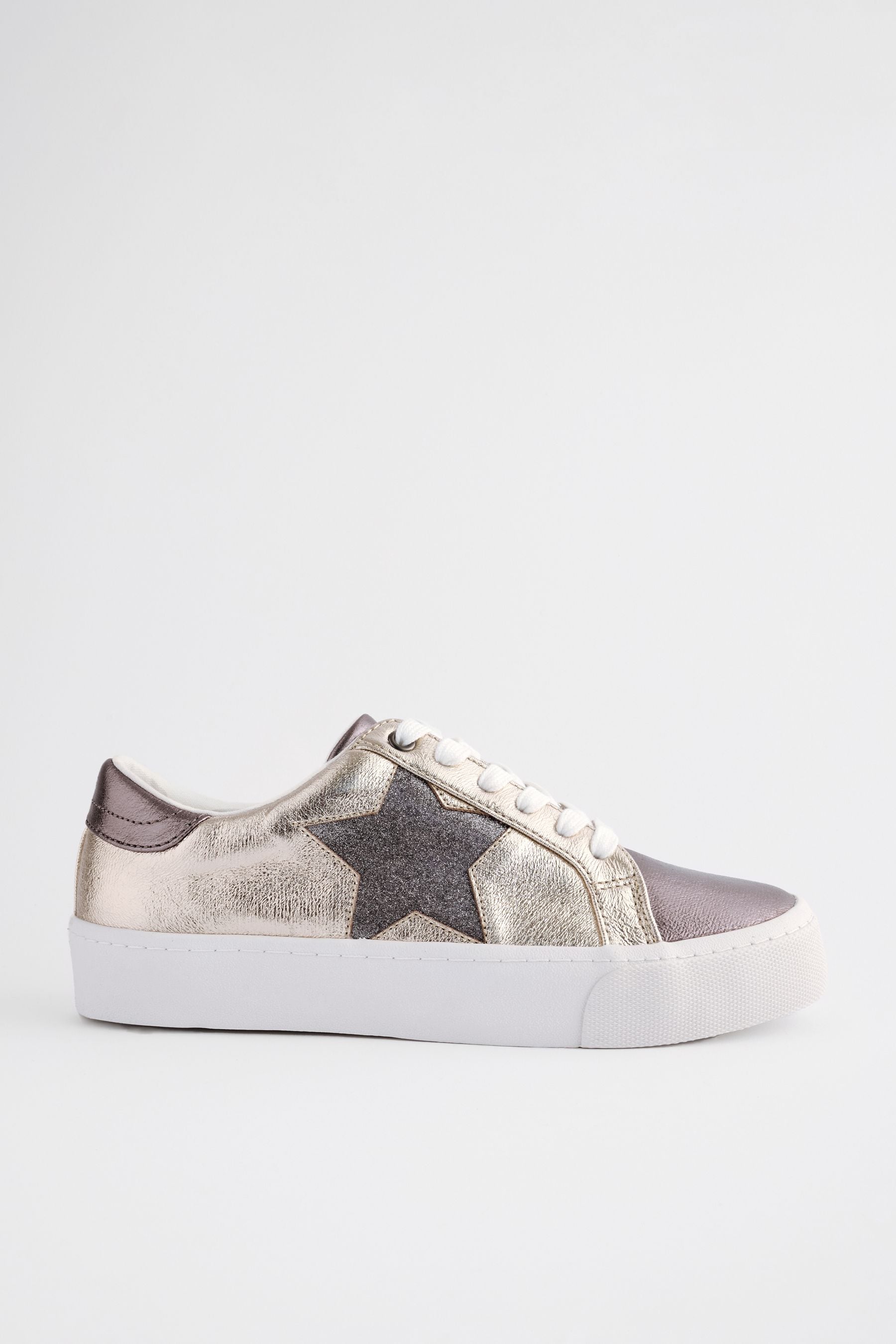 Buy Forever Comfort Patent Chunky Star Lace Up Trainers Next Ukraine