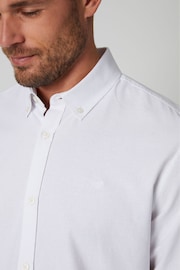 Threadbare White Oxford 100% Cotton Long Sleeve Shirt - Image 5 of 5