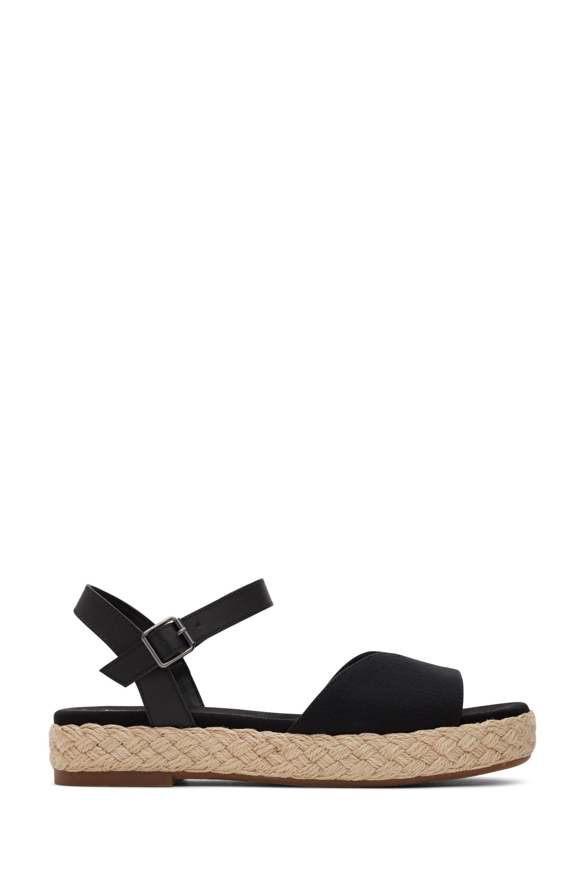 TOMS Abby Black Sandals In  Woven - Image 1 of 6