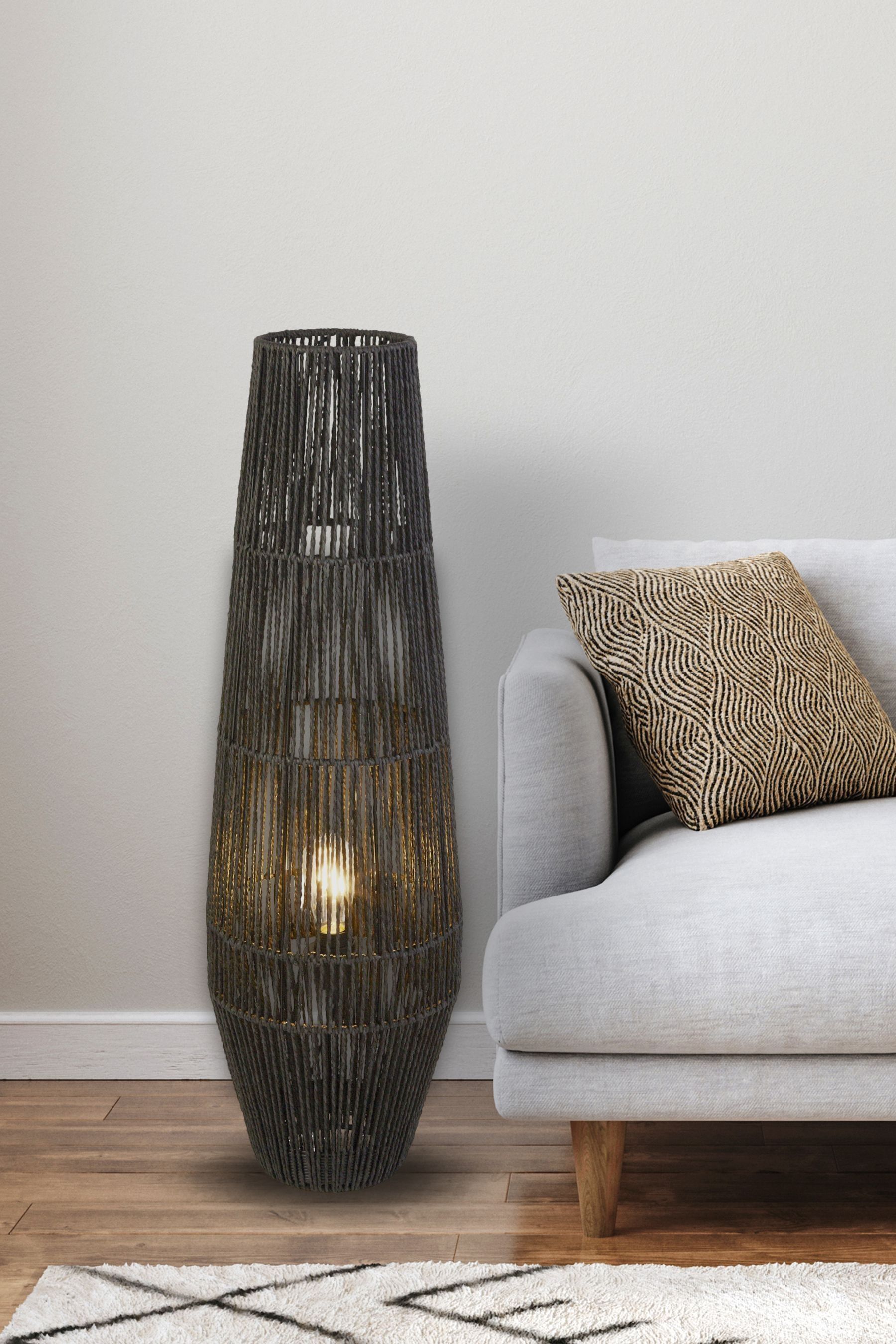Asda rattan sale floor lamp