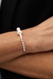 Gold Tone Diamanté And Pearl Pully Bracelet - Image 2 of 4