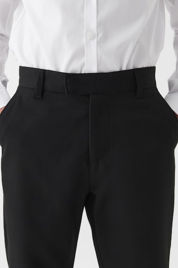 Black Regular Waist School Formal Slim Leg Trousers (3-17yrs)