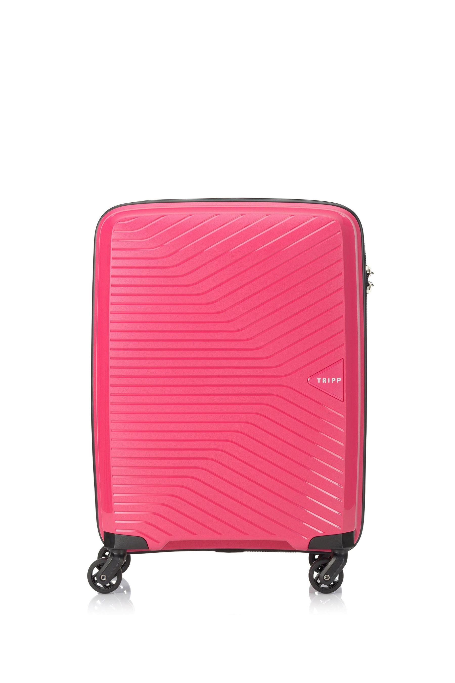 Pink 4 wheel suitcase cheap