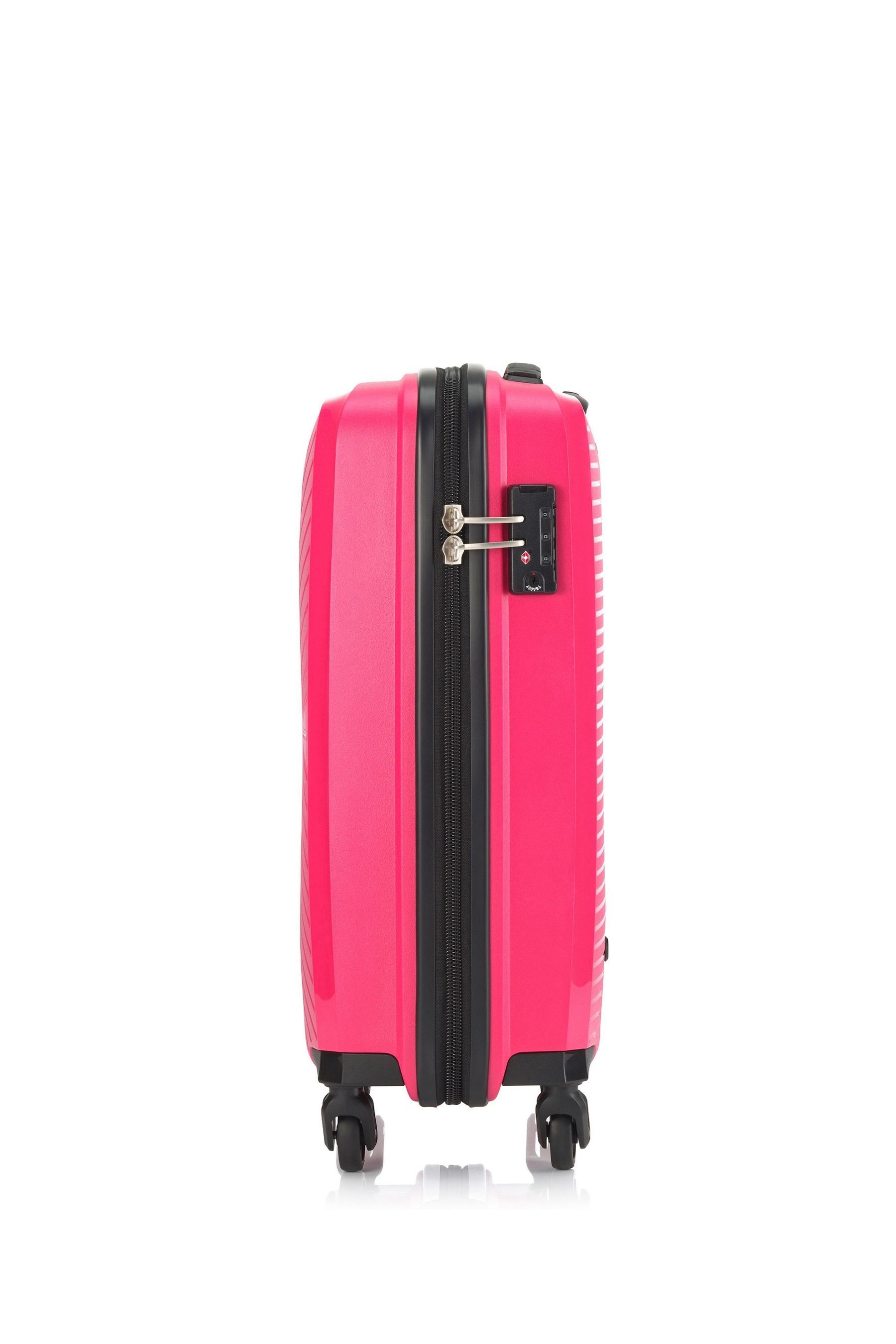 Pink 4 deals wheel suitcase