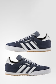 adidas Originals Samba Suede Navy/White Trainers - Image 2 of 9