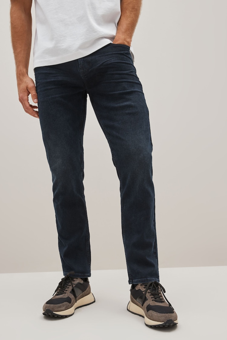 Blue Black Slim Fit Classic Stretch Jeans - Image 1 of 5