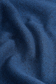 Cobalt Blue Zip Neck Knitted Premium Regular Fit Jumper - Image 7 of 7