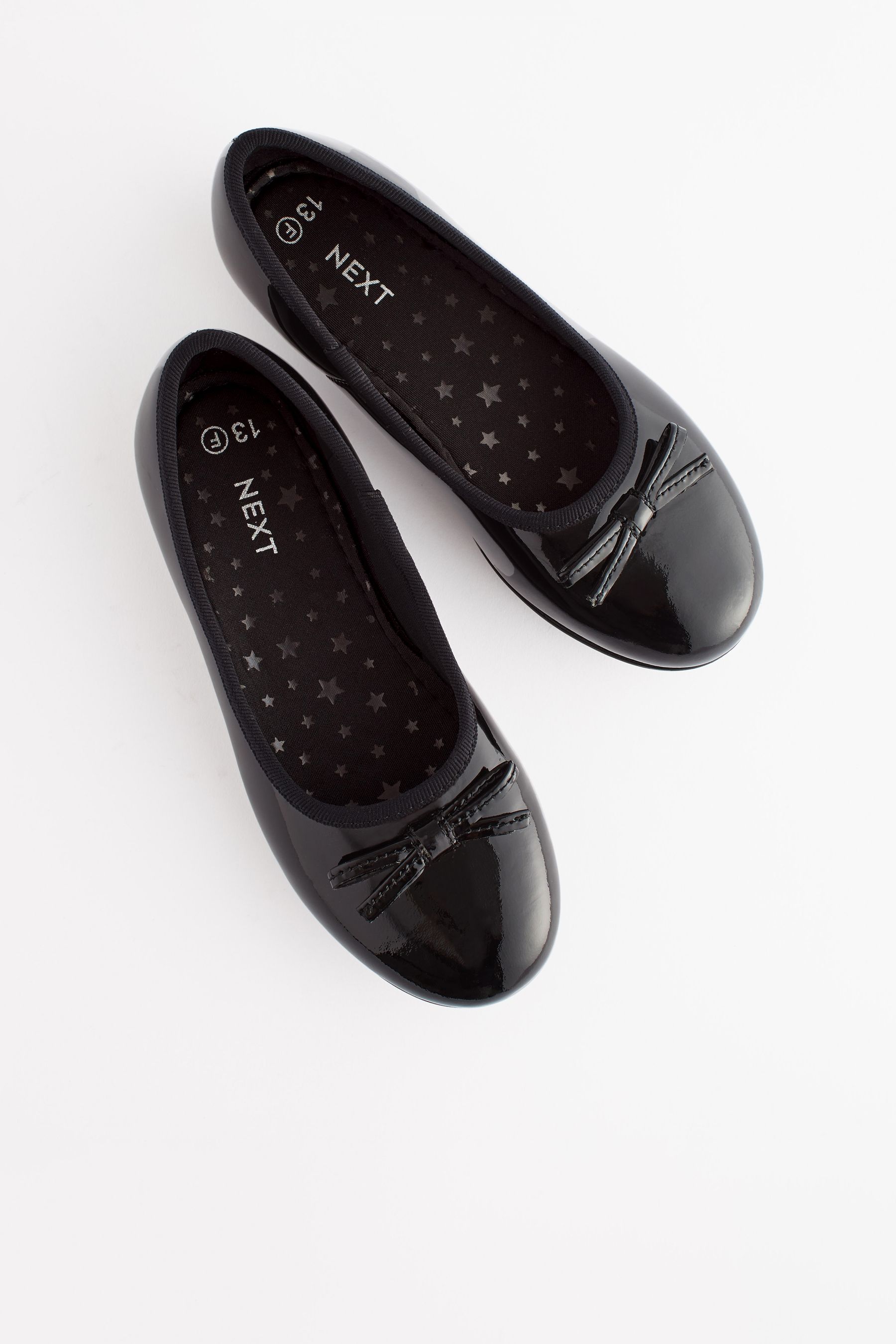 Buy Black Patent Standard Fit F School Leather Ballet Shoes from Next United Arab Emirates