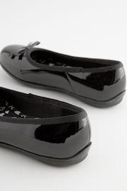 Black Patent Standard Fit (F) School Leather Ballet Shoes - Image 6 of 8