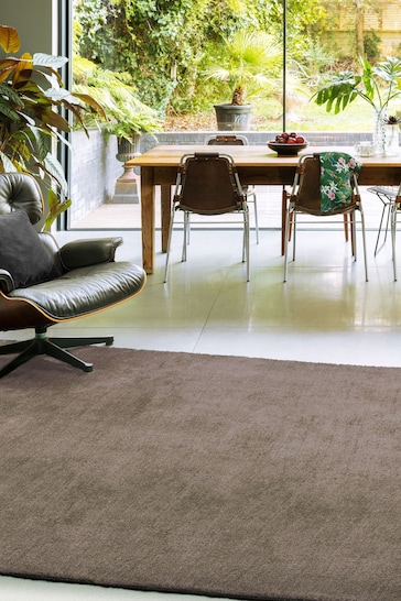 Asiatic Rugs Mink Brown Milo Soft Touch Lustre Rug