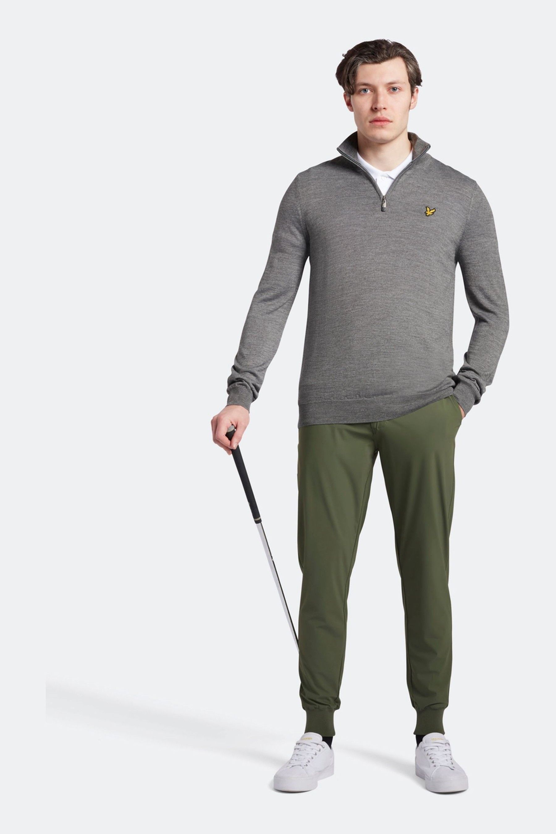 Buy Lyle Scott Grey Golf Quarter Zip Pullover Jumper from Next Luxembourg