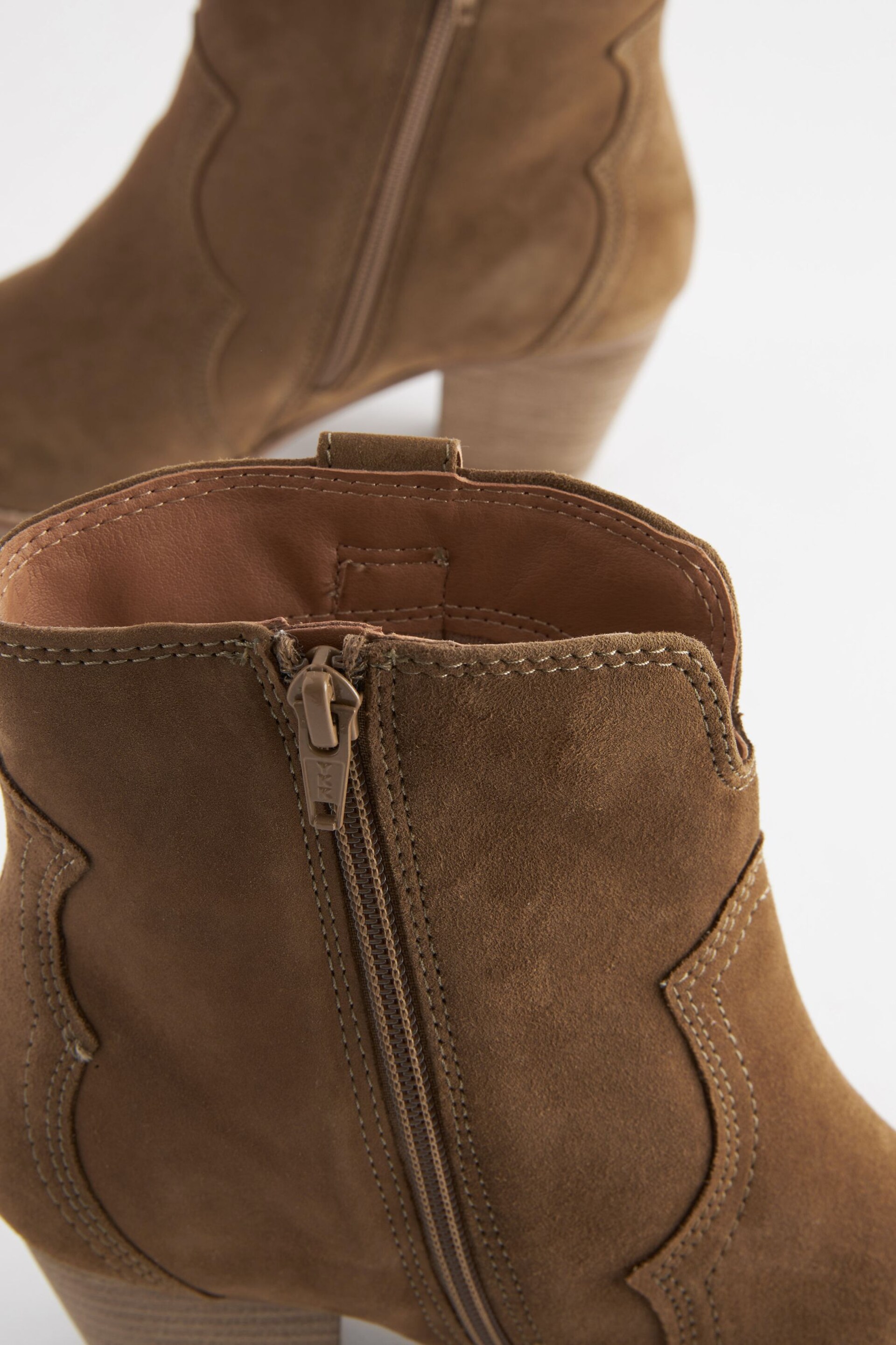Tan Brown Extra Wide Fit Forever Comfort® Leather Cowboy/Western Boots - Image 3 of 5
