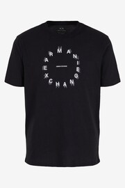 Armani Exchange Circle Logo Black T-Shirt - Image 4 of 4