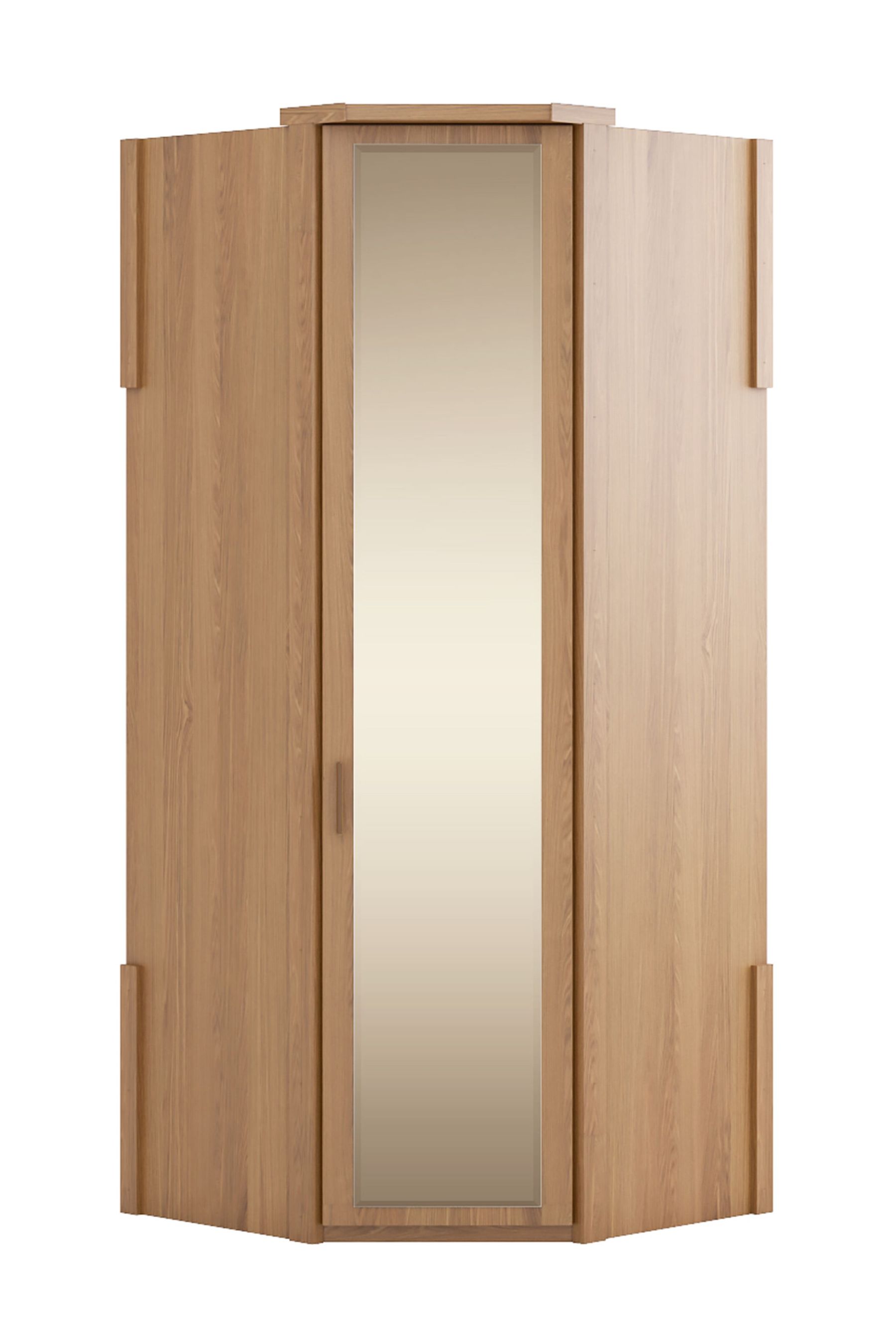 Solid oak corner shop wardrobe
