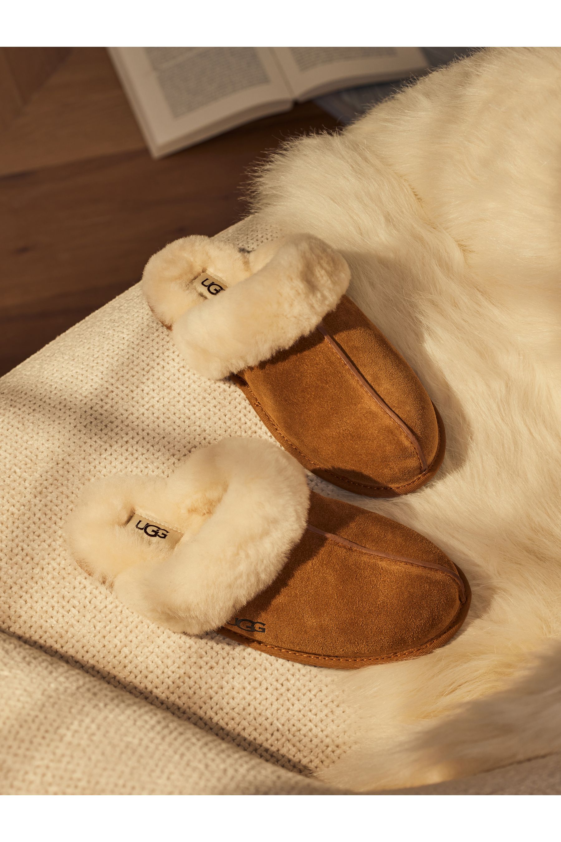 Buy UGG Chestnut Brown Scuffette ll Slippers from the Next UK online shop