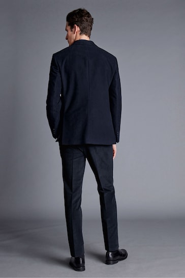 Charles Tyrwhitt Blue Italian Moleskin Classic Fit Jacket