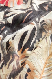 Safari Print Gathered Short Sleeve Textured Boxy T-Shirt - Image 6 of 6