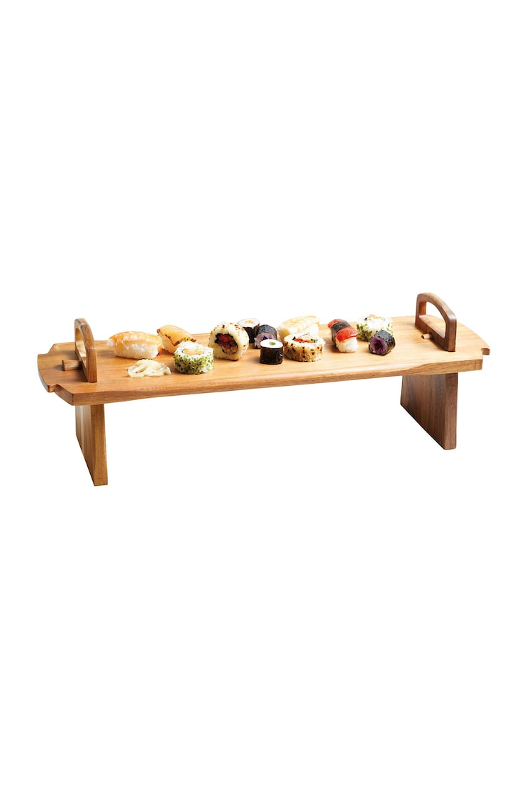 Artesa Brown Extra Large Acacia Wood Antipasti Platform Platter - Image 1 of 2