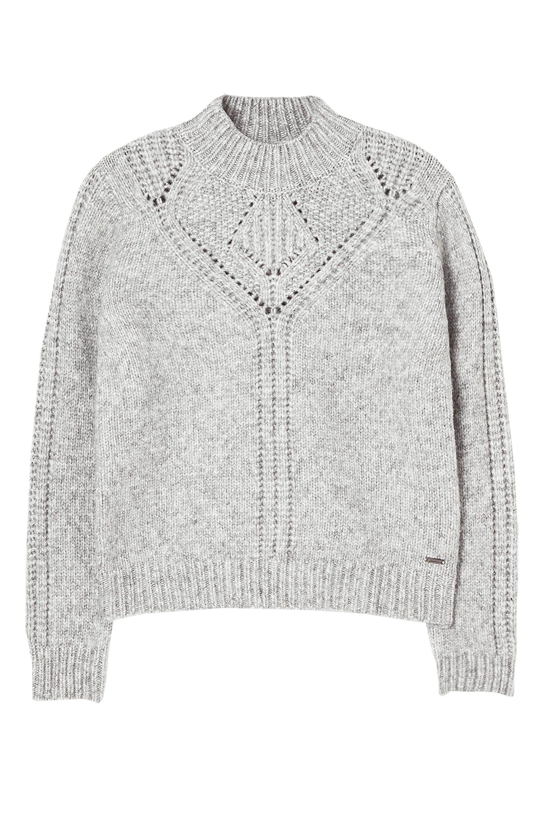 Buy Joules Grey Isabella Chunky Pointelle Jumper from Next Luxembourg
