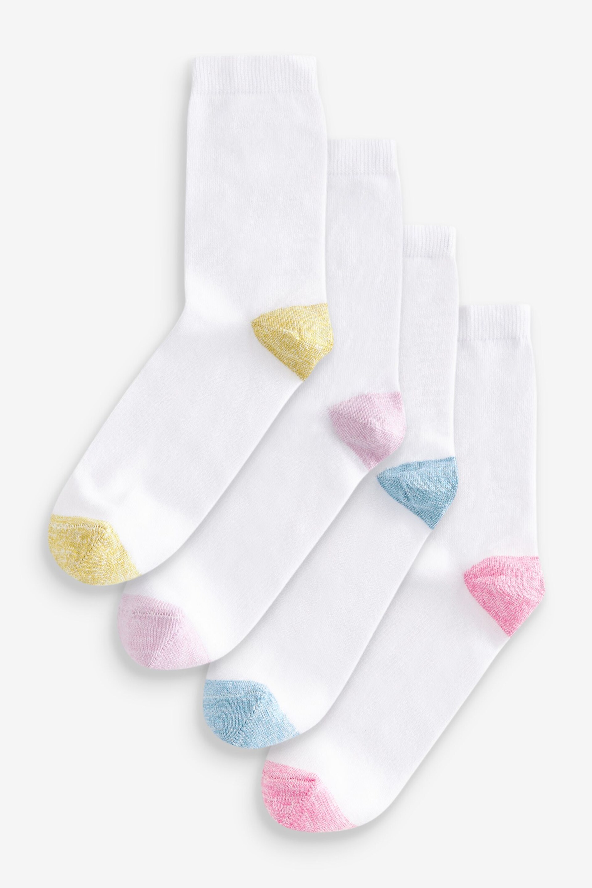 White Ankle Socks 4 Pack - Image 1 of 6