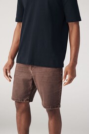 Rust Brown Garment Dye Denim Shorts - Image 1 of 9