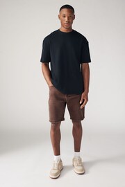 Rust Brown Garment Dye Denim Shorts - Image 3 of 9